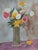 Vintage Original Still Life Floral Watercolor Painting Framed For Sale In Charlotte - Image 6 of 10