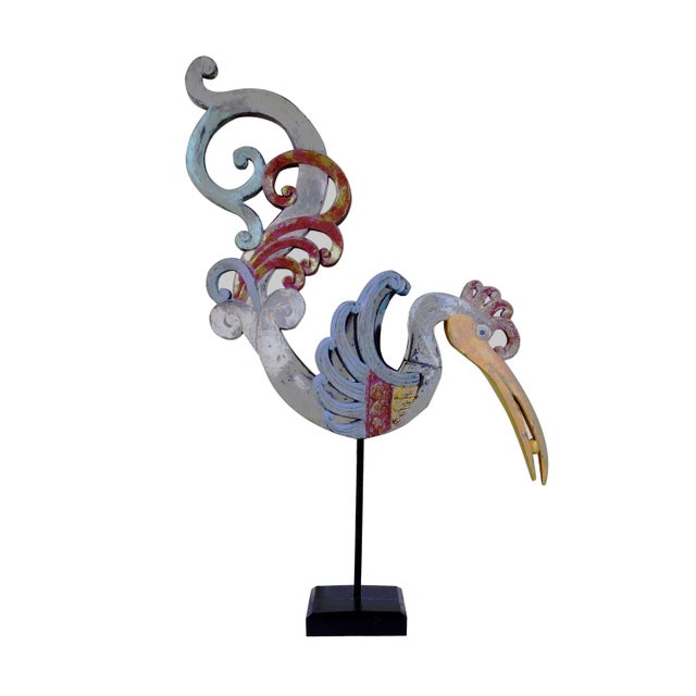 Folk Art Indonesia Folk Art Toucan Sculpture For Sale - Image 3 of 5