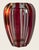 Art Deco 1960s Val St Laurent Jemeppe Cranberry Striped Art Deco Vase For Sale - Image 3 of 6
