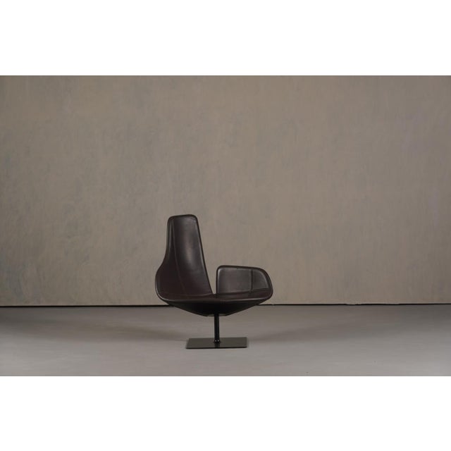 A Fjord lounge chair and pouf designed by Patricia Urquiola for Moroso in the 2000s. Made in Italy, this elegant piece is...