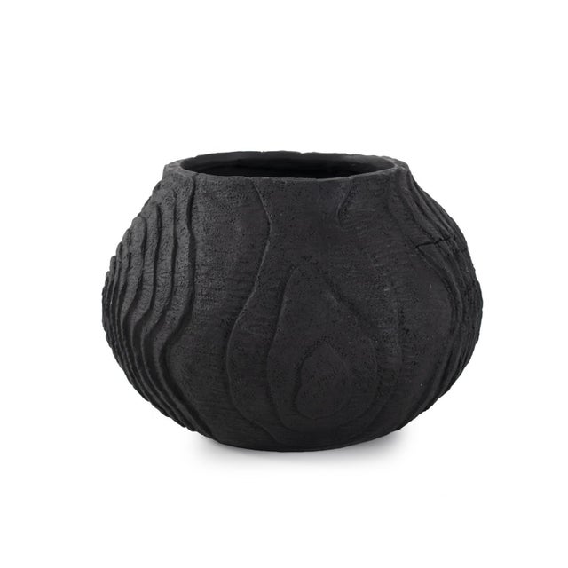 2020s Faux Bois Round Bowl in an Ebony Finished Polyresin For Sale - Image 5 of 11