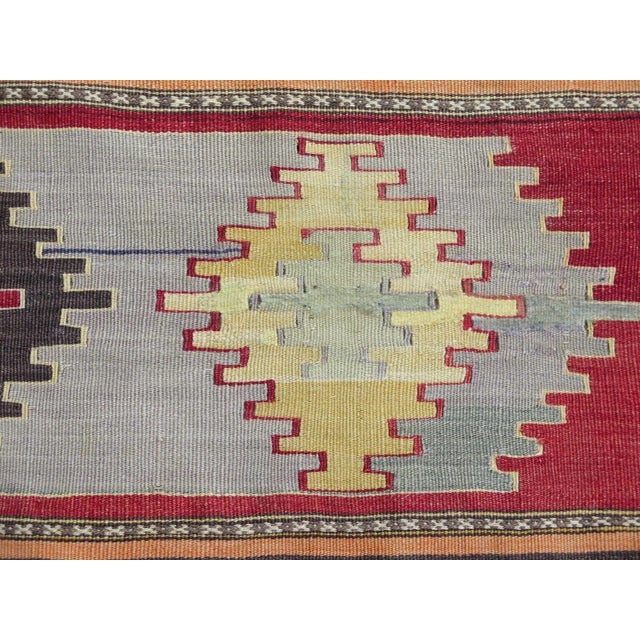 1960s Vintage Turkish Handknotted Kilim Runner - 28"x137" For Sale In Raleigh - Image 6 of 12