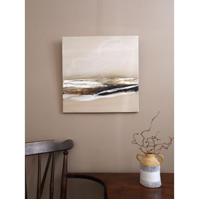 Contemporary Contemporary Modernist 'Drift of Light' Swedish Original Abstract Landscape Oil Painting, Framed For Sale - Image 3 of 13