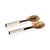 Transitional Nadine Horn Salad Server Set with Bone Handle For Sale - Image 3 of 3