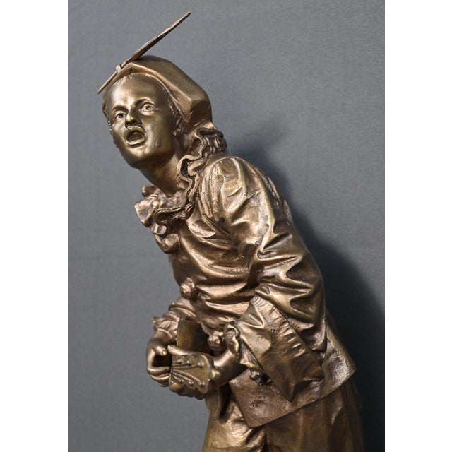 Metal Bouret, By the Light of the Moon, Late 19th Century, Bronze For Sale - Image 7 of 18