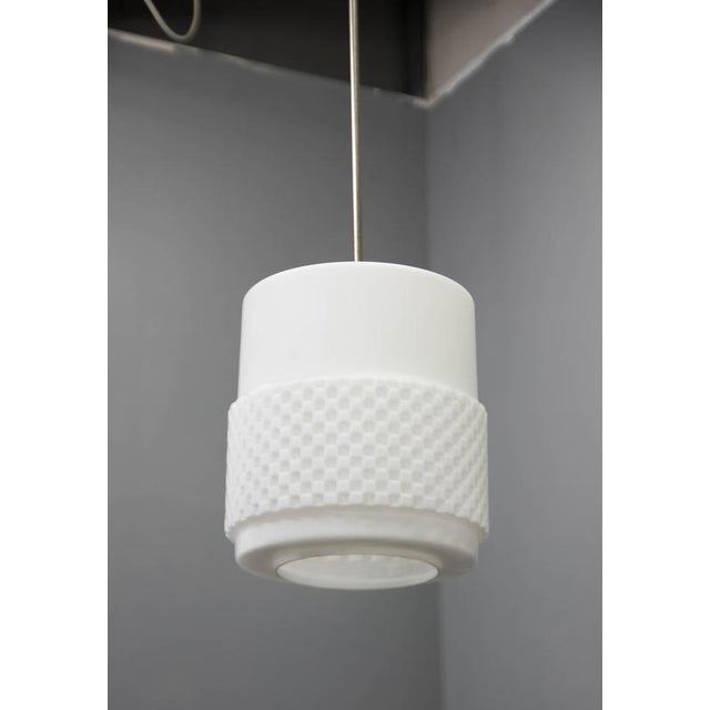 Mid-Century Opaline Glass Pendant, Czechoslovakia, 1960s For Sale - Image 8 of 9