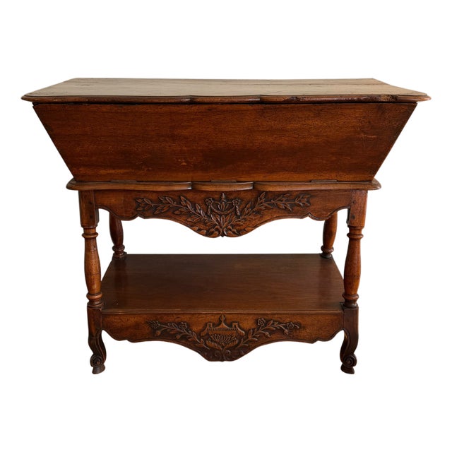 Antique 18c French Country Dough Bin Table For Sale