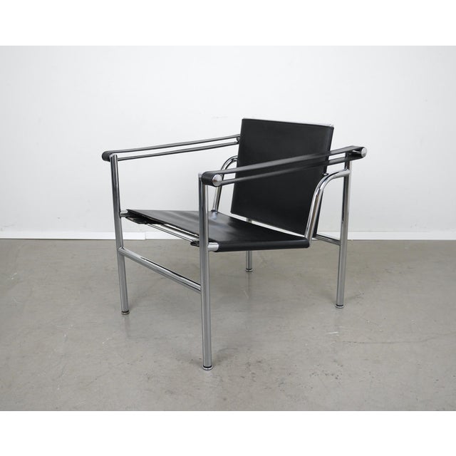 Tubular Steel LC 1 Chair by Le Corbusier, Pierre Jeanneret & Charlotte Perriand for Cassina, Italy, 1980s For Sale - Image 6 of 18