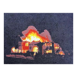 Shonagh Adelman Mixed Media Painting "House on Fire", 2011 For Sale