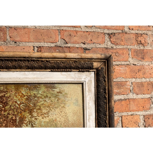 Late 19th Century Late 19th Century Reverse-Painted Sylvan Grove Rye Framed Advertising Sign For Sale - Image 5 of 13