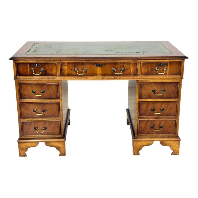 Vintage English Empire Desk in Mahogany For Sale