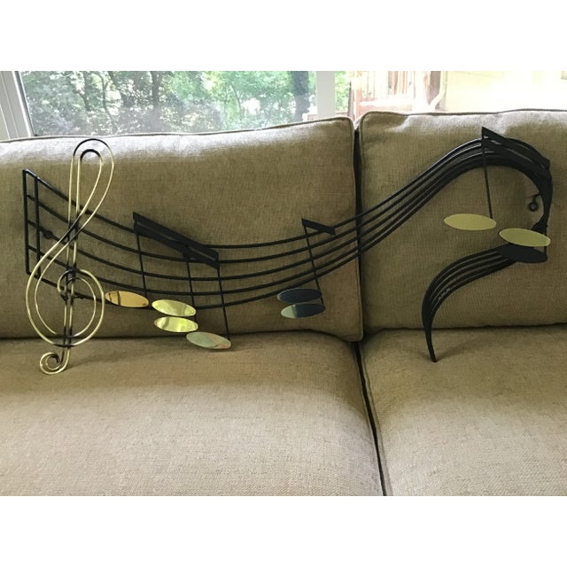 Curtis Jere Curtis Jere Signed Vintage Wall Sculpture in the Shape of Musical Notes For Sale - Image 4 of 13