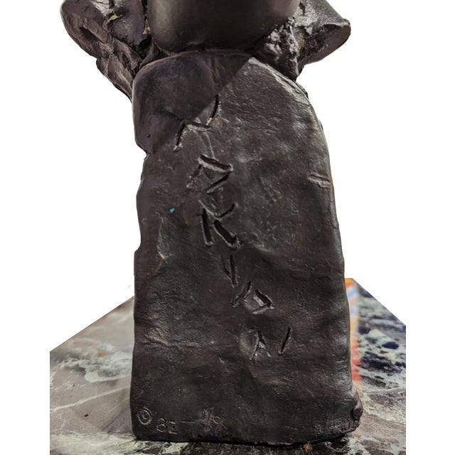 Late 20th Century Reuben Nakian "Nymph and Goat" Modern Abstract Mythological Bronze and Marble Sculpture, 1982 For Sale - Image 5 of 5