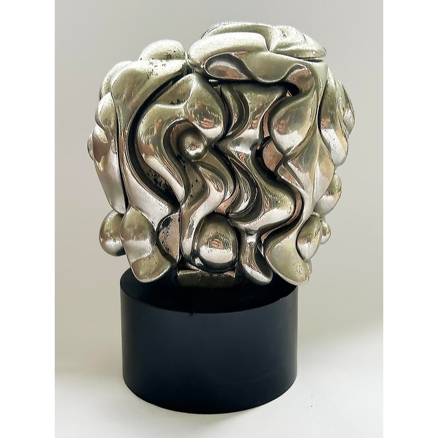 Metal Miguel Ortiz Berrocal 1969 Portrait De Michèle Puzzle Sculpture For Sale - Image 7 of 12