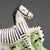 English Pair of Staffordshire Painted Ceramic Zebras For Sale - Image 3 of 8