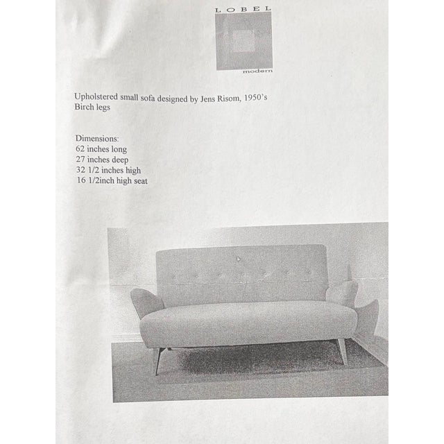 1950s 1950s Attributed to Jens Risom Small Sofa Setee For Sale - Image 5 of 6