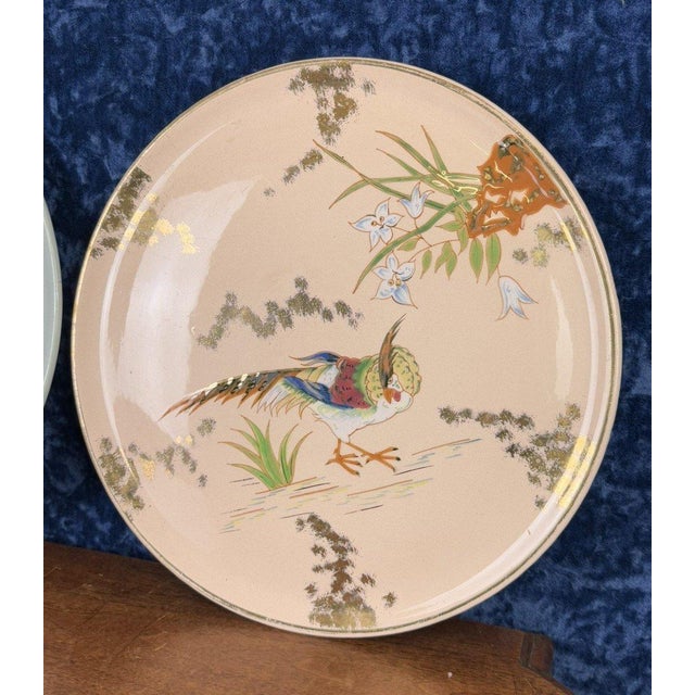 Silver Large Earthenware and Enamel Pie Dishes from Longwy, 1920, Set of 2 For Sale - Image 8 of 11