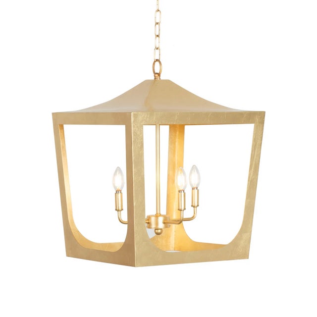 This stunning lantern-style fixture, crafted of metal, is the perfect way to bring a touch of modern elegance to your...