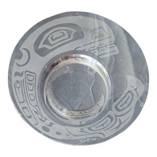 Indigenous Wade Baker Etched Crystal For Sale
