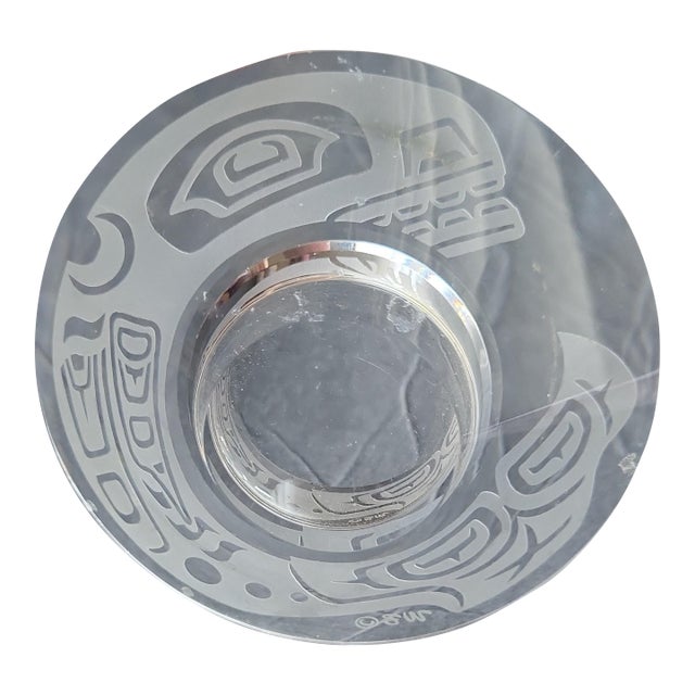 Indigenous Wade Baker Etched Crystal For Sale