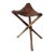 Vintage Leather Three Leg Traveling Stool For Sale