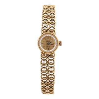 18k Gold Vintage Omega Manual Ladies Watch For Sale