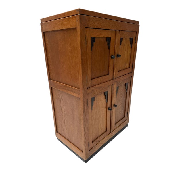 Art Deco Amsterdamse School Cabinet with Four Doors, 1930s For Sale - Image 6 of 11