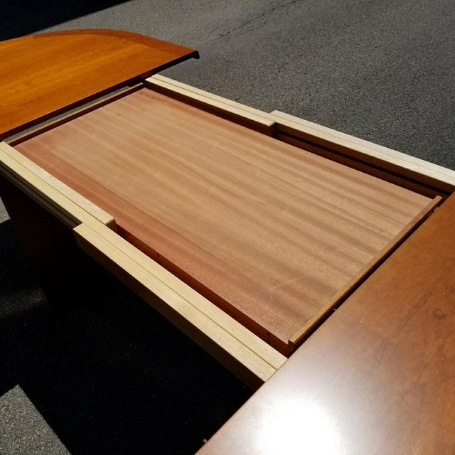 Mid Century Modern Danish Kovby Teak Hidden Leaf Pull Out Dining Table Chairish