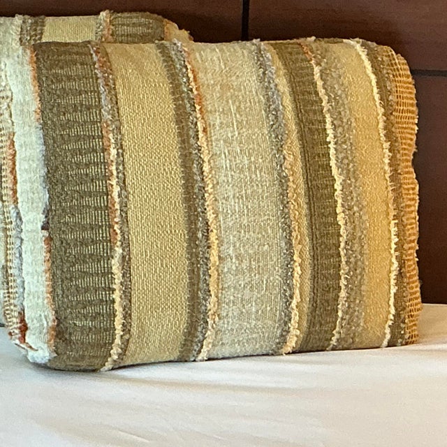 Mid-Century Modern Mid-Century Boho Chic Kilim Accent Decorative Pillows - A Pair. For Sale - Image 3 of 8