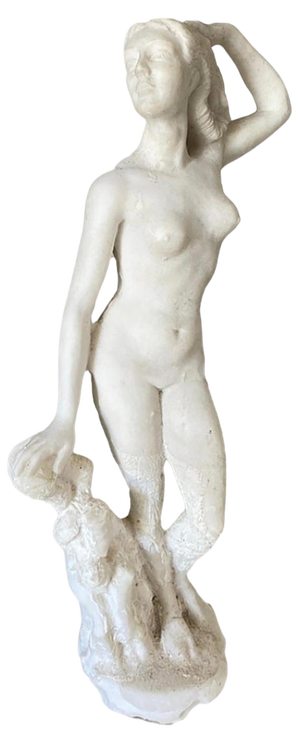 Female Figurine in Marble Powder, France, 20th Century