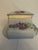 Metal Hand-Painted Porcelain Trinket Box With Violets and Gilt Metal Hinge. For Sale - Image 7 of 8