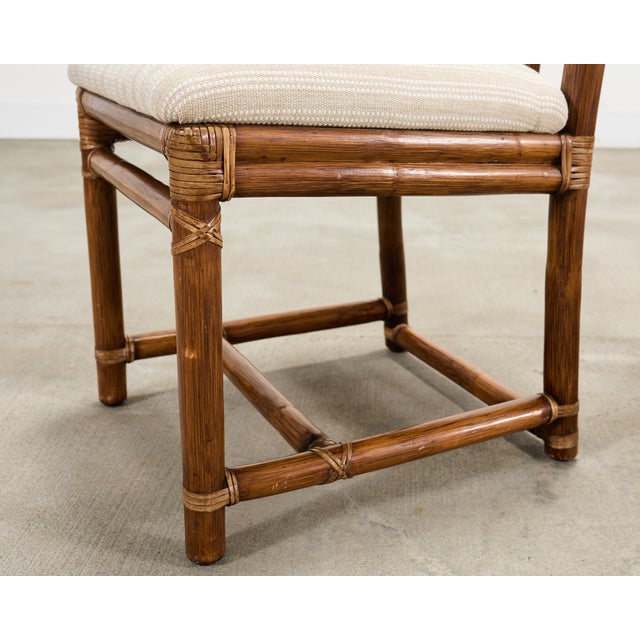 Set of Eight McGuire Organic Modern Rattan Dining Chairs For Sale - Image 15 of 18