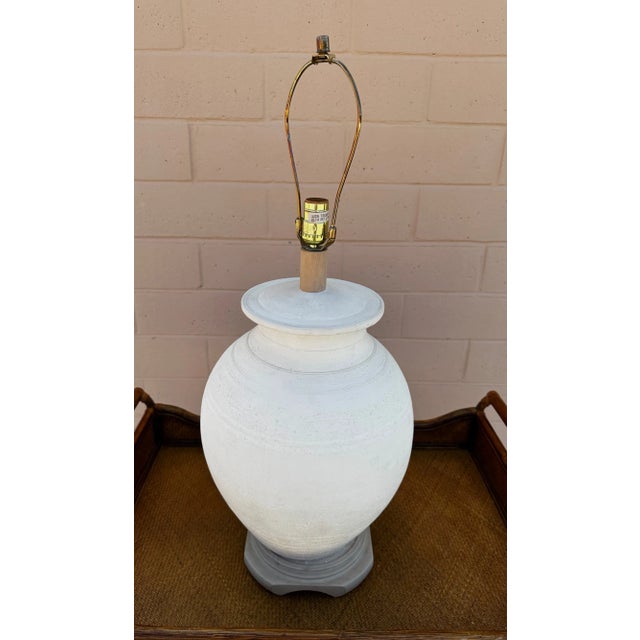 Vintage 70's Plaster Urn Style Table Lamp For Sale - Image 9 of 9
