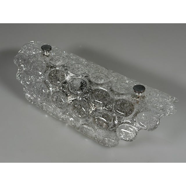 Metal Ice Glass Wall Lamp from Fischer Leuchten, Germany, 1970s For Sale - Image 7 of 17