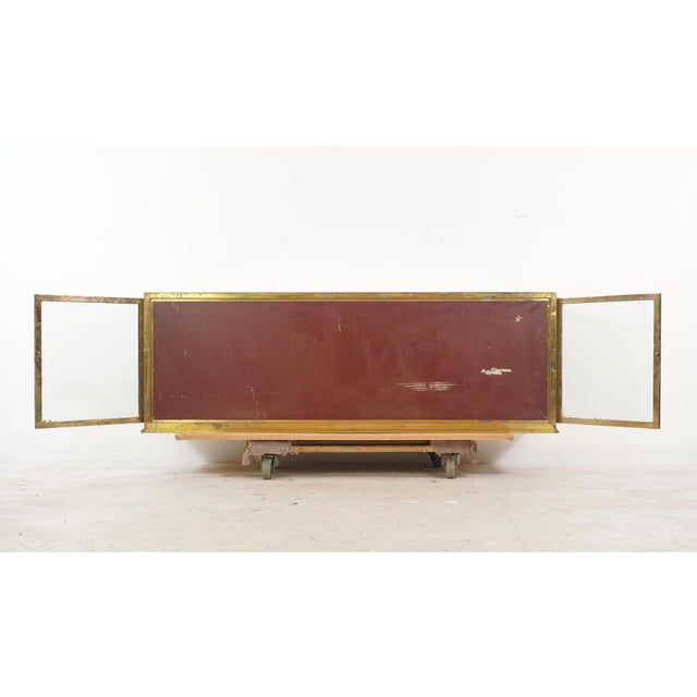 Vintage European Brass Frame Tabletop Display Case For Sale - Image 9 of 9