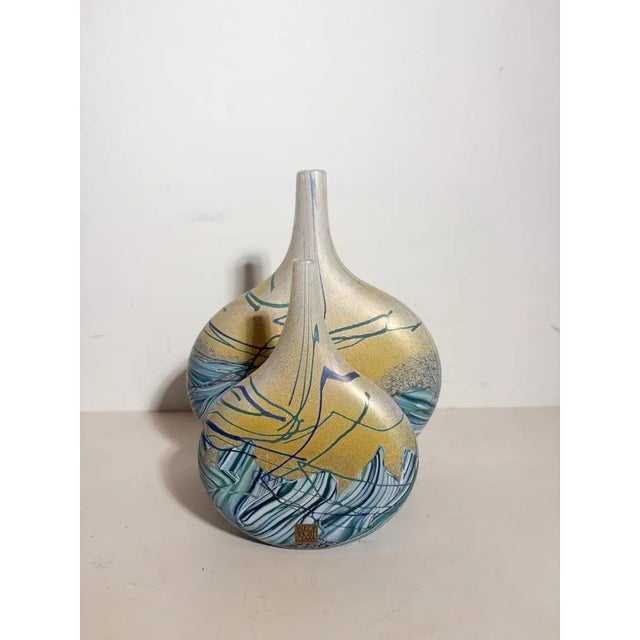 Isle of Wight Blown Glass Vases by Michael Harris, Set of 2 For Sale - Image 4 of 9