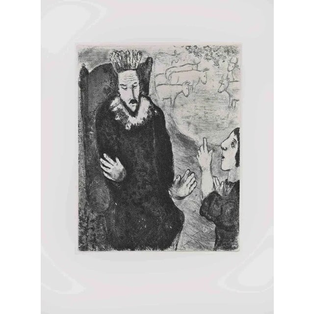 Etching on Montval wove paper, realized by Marc Chagall in 1931-39 and published by Tériade in 1956. Belongs to the series...