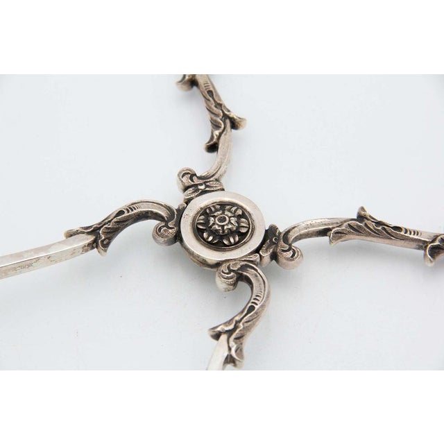 Silver Tongs for Bread with Cutouts For Sale - Image 3 of 5