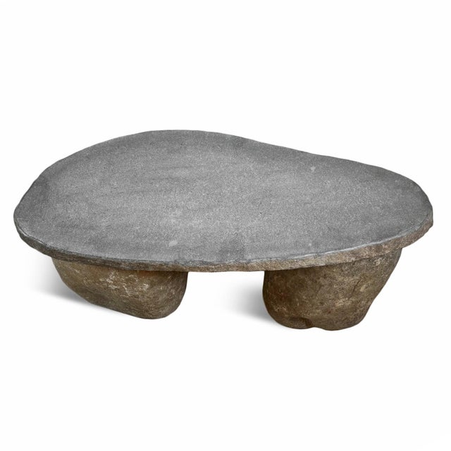 Organic Modern Outdoor Stone Boulder Coffee Table / Bench For Sale In Los Angeles - Image 6 of 6