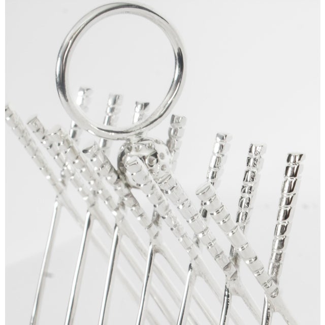 Vintage Silver-Plated Toast Rack, 1980s For Sale - Image 10 of 15