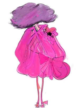 "Vintage Lacroix Couture" Contemporary Original Fashion Figurative Print by Annie Naranian