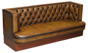Large Hand Dyed Chesterfield Brown Leather Sofa