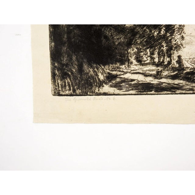 Rustic The Greensted Road by George Herbert Rose Etching For Sale - Image 3 of 5
