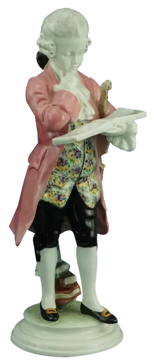 19th Century Art Nouveau Ceramic Sculpture Depicting Wolfgang Amadeus Mozart as a Child by Perigot for Goldscheider, Austria, 1890s