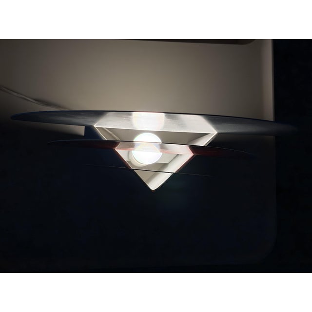 Metal-Plated No Neon Table Lamp by Olle Andersson for Borens, 1980s For Sale - Image 4 of 8