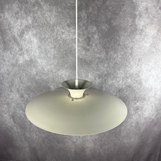 Beige Mid-Century Modern Danish Pendant Lamp, 1970s For Sale - Image 8 of 12