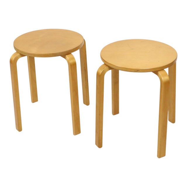 Vintage Frosta Stools in Beech Wood from Ikea, 1990s, Set of 2 For Sale - Image 4 of 18