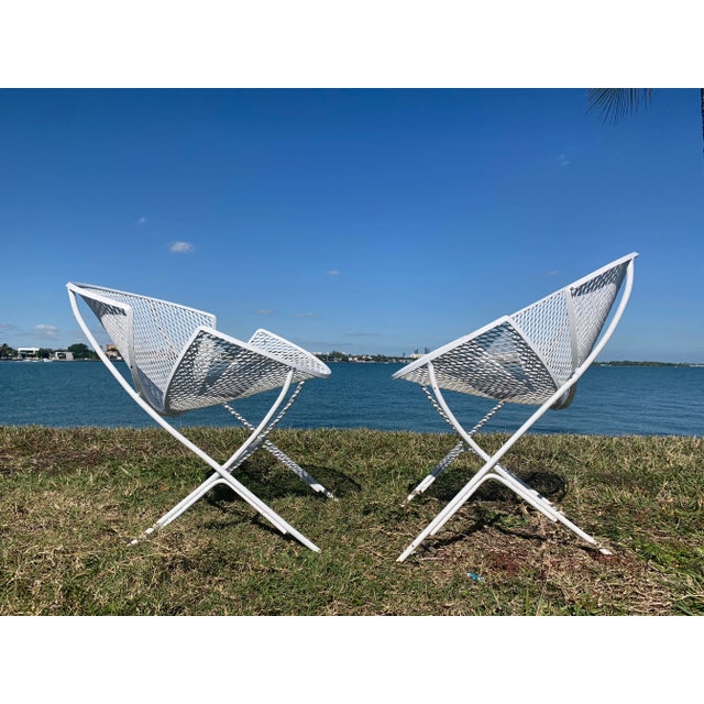 1950s Orange Slice Patio Chairs Maurizio Tempestini for Salterini - a Pair, Attributed For Sale - Image 13 of 13