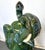 1970's Hollywood Regency Large Green Glaze Ceramic Elephant Symbolizing Good Fortune and Positive Energy For Sale - Image 12 of 14