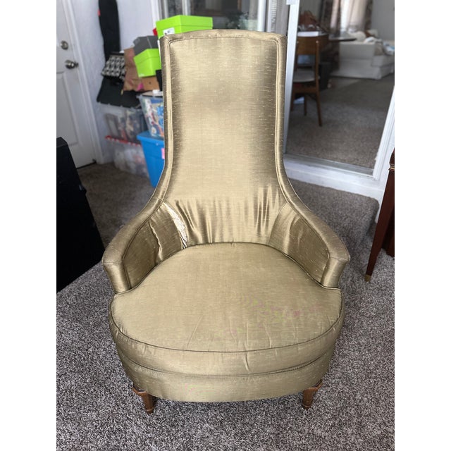 1950s Hollywood Regency High Back Side Chair For Sale In Sacramento - Image 6 of 8
